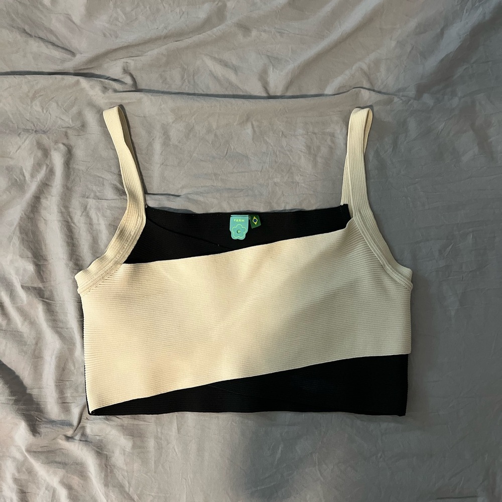 Stylish Black and Cream Women's Top
